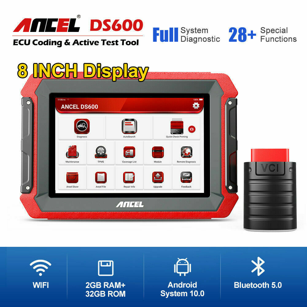 ANCEL DS600 ECU Key Coding BMS Injector Diagnostic Tool