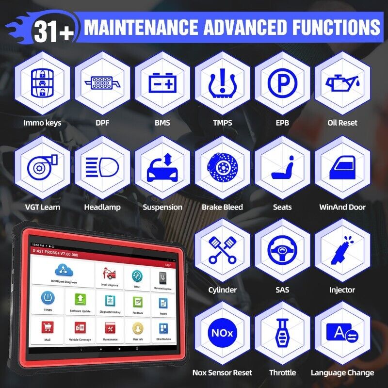 LAUNCH X431 Pro3s Plus Pro3s OBD2 Diagnostic Scanner Immobilizer Programmer Tool - Auto Lines Australia