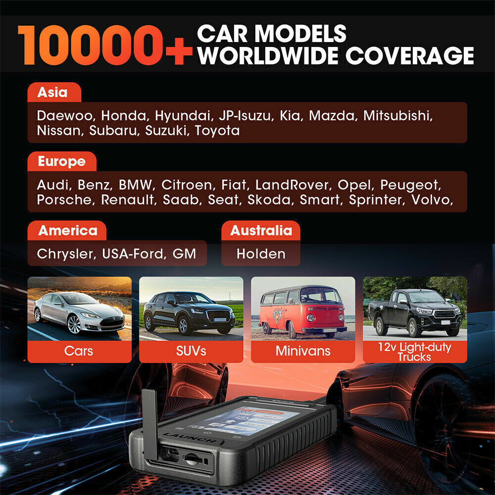 LAUNCH CRE305 OBD2 Scanner Code Reader Diagnostic Tool ABS SRS BMS EPB SAS Reset