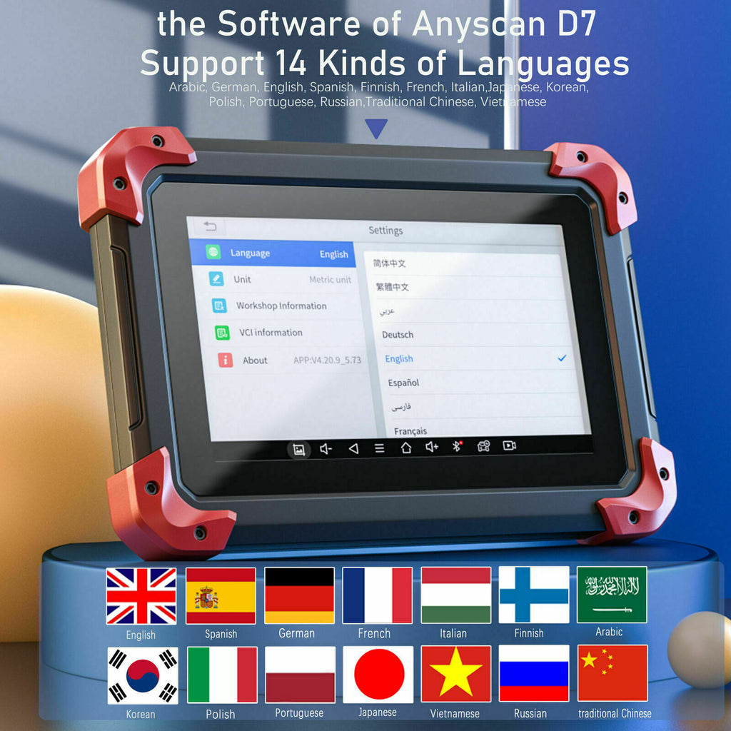 XTOOL D7 Car OBD2 Scanner Key Programming ECU Reset IMMO ABS EPB DPF Diagnostic