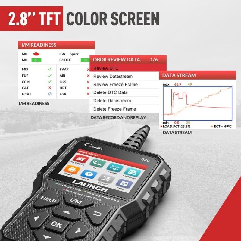 New launch Creader 529 OBD2 Scanner Automotive OBD Scan DIY Code Diagnostic Tool