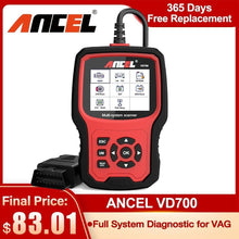 Load image into Gallery viewer, Ancel VD700 OBD2 Scanner Car Diagnostics Full System Diagnostic Scanner Tool EPB