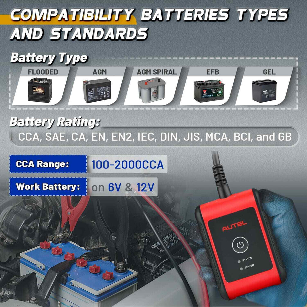 Autel MaxiBAS BT508Car Battery Tester,Automotive Cranking&Charging System Analyz