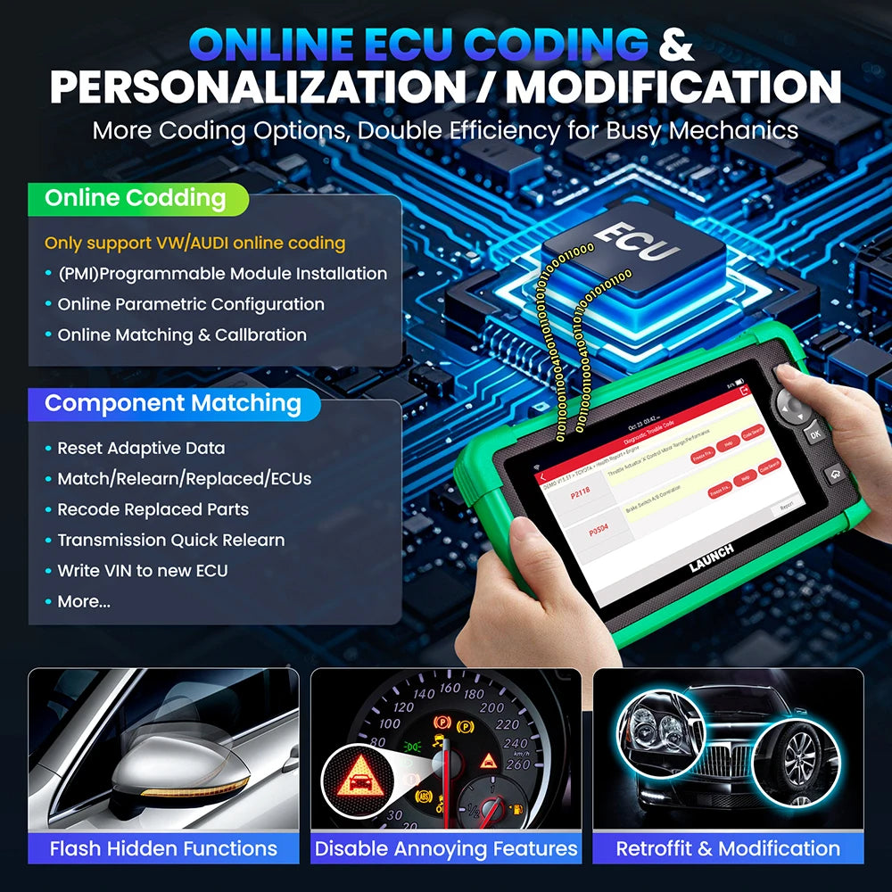 2025 LAUNCH CRP919 EV Diagnostic Scanner 43+ Service OBD2 Diagnostic Code Reader