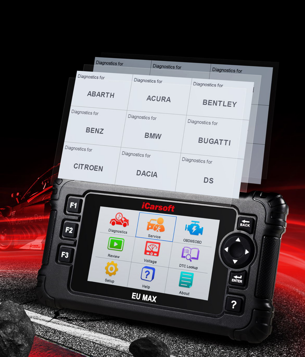 iCARSOFT EU MAX OBD2 Scanner Full ECU & System Coverage European Car scanner