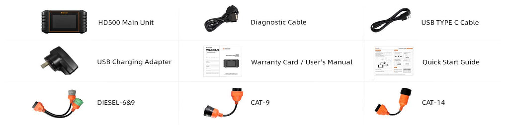 FOXWELL HD500 Heavy Duty Truck Scanner With DPF Regen ABS SRS OBD2 Scanner