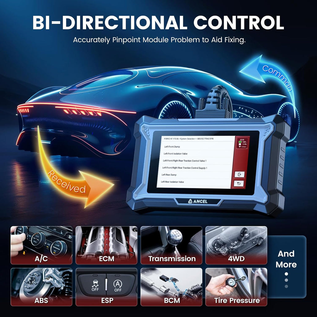 ANCEL DS160 OBD2 Scanner All System Diagnostic Tool 30 Reset ECU Coding Test