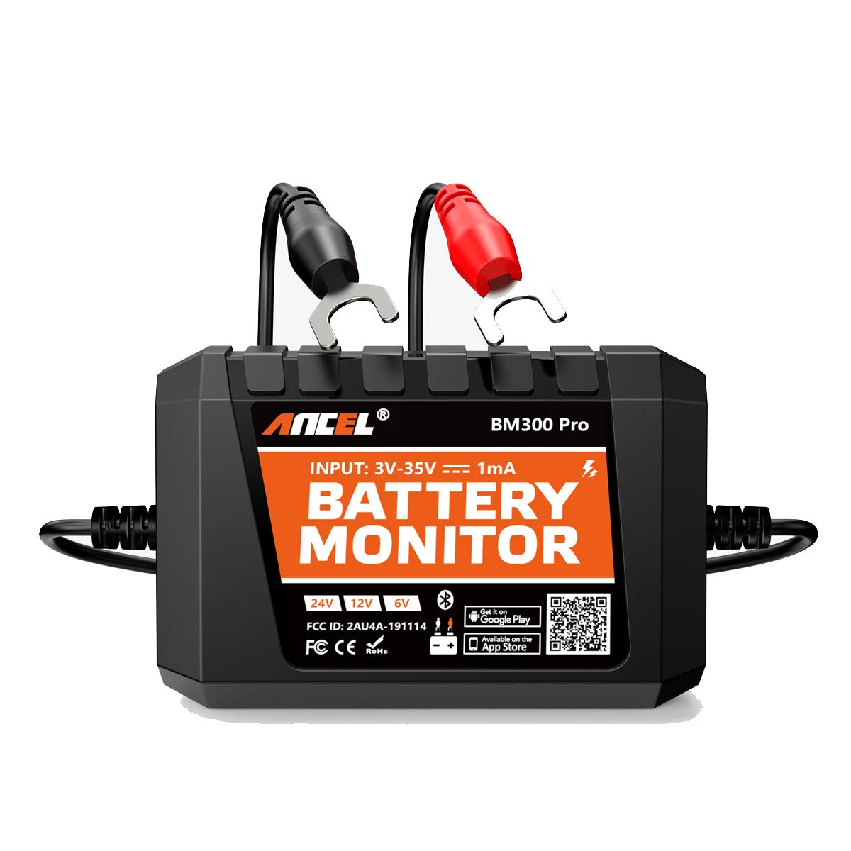 ANCEL BM300 Pro 6V 12V 24V Bluetooth Battery Tester Monitor for Car Truck RV Main image