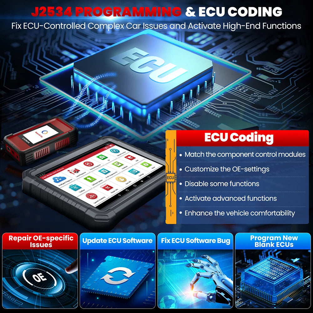 LAUNCH X431 PRO3S+ ELITE PRO5 OBD2 Scan Tool Codes Reader Car Fault Code Scanner