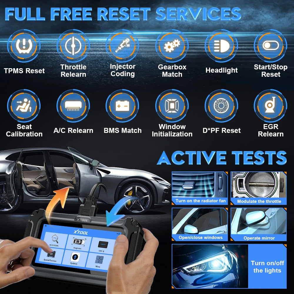 XTOOL IP500 Toyota Scan Tool Full OBD2 Scanner Bidirectional Auto Code Reader