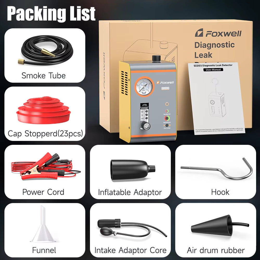 Foxwell SD203 Automotive EVAP Smoke Machine Vacuum Leak Detector Tester