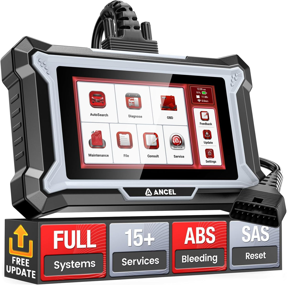 ANCEL DS200 OBD2 Scanner All System Tool ABS TPMS DPF Reset WiFi Code Reader