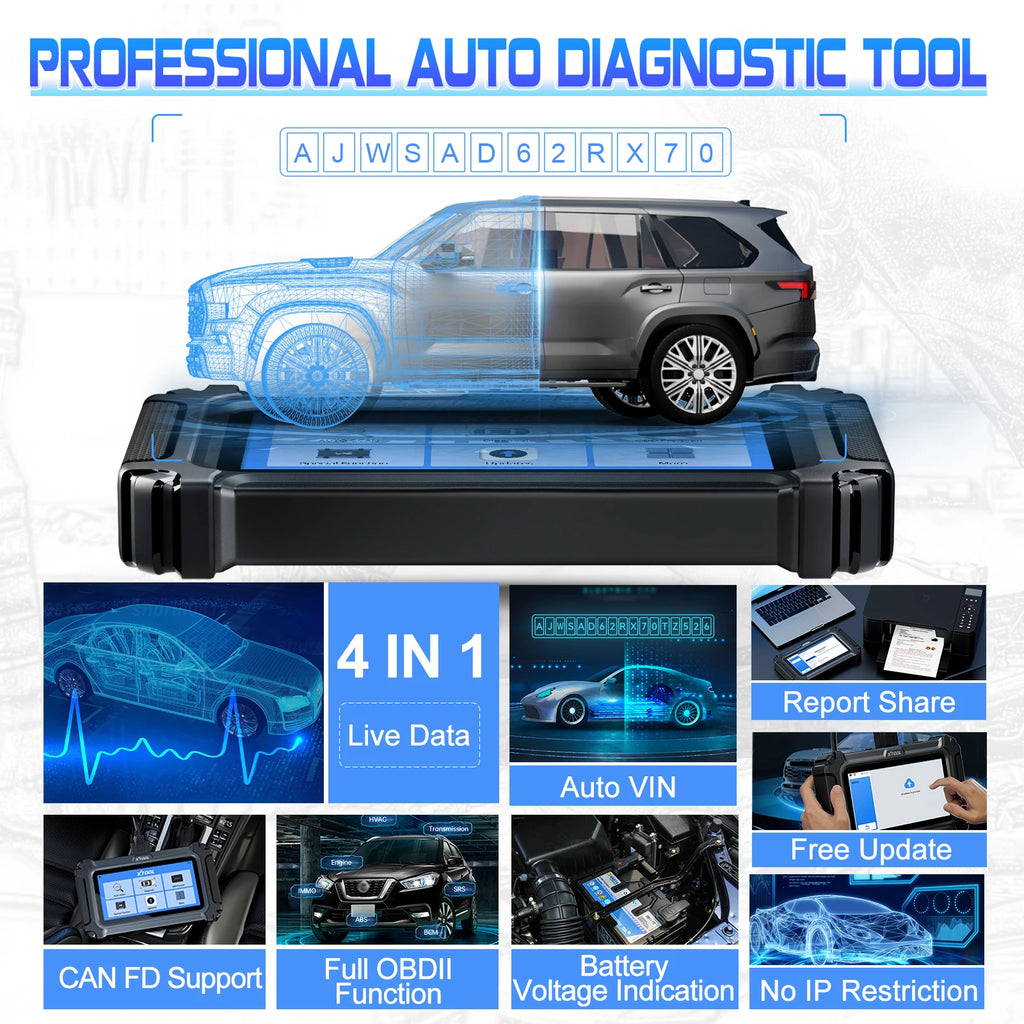 XTOOL D9EV Car Diagnostic tools Energy Vehicles For Tesla For BYD With Battery
