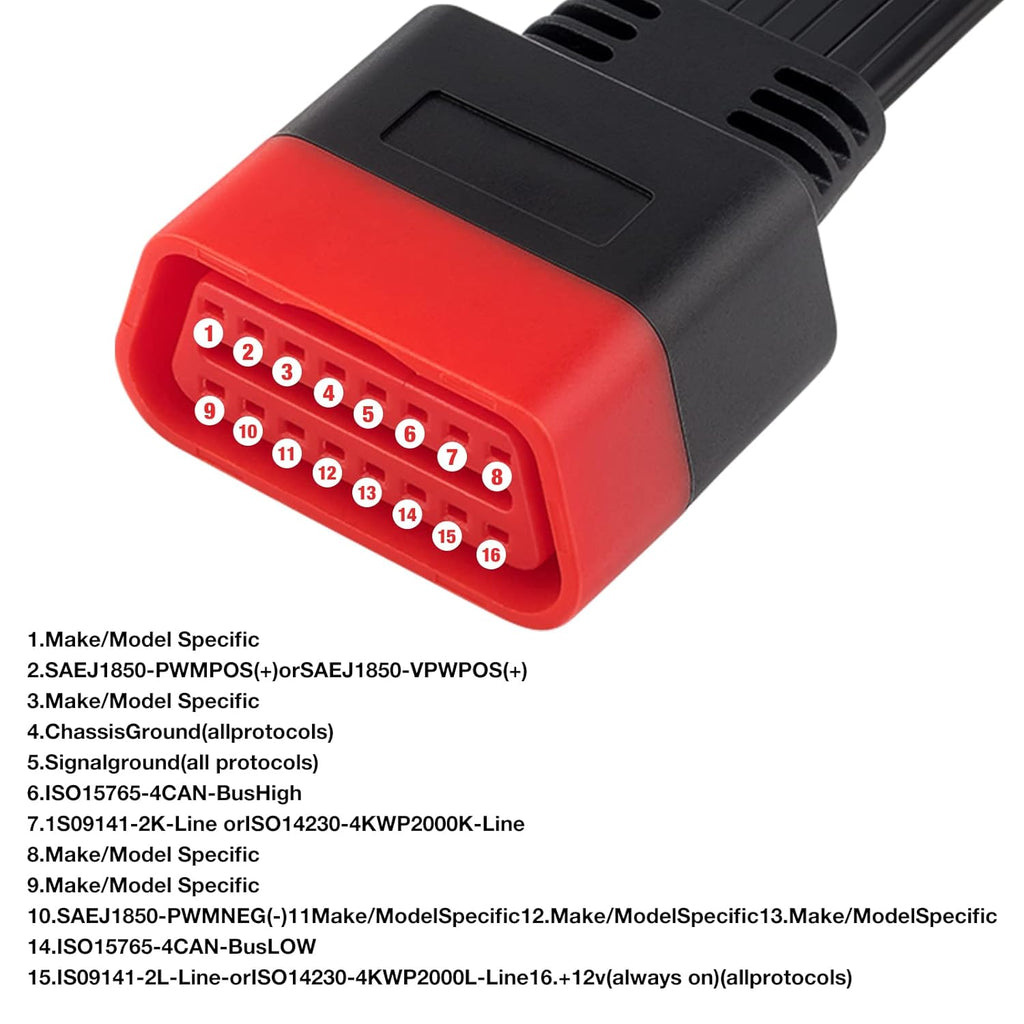 Launch OBD2 Extension Cable 16 Pin Male To Female FOR V/V +/PRO /PRO 3/Easydiag