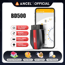 Load image into Gallery viewer, ANCEL BD500 OBD2 Scanner Bluetooth IOS Android Car Intelligent Diagnostic Tool