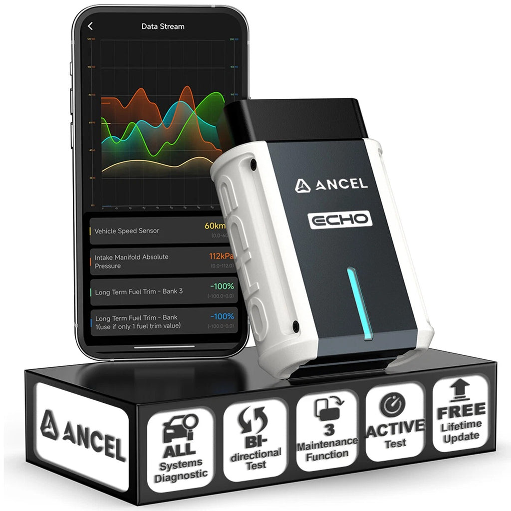 ANCEL Echo OBD2 Scanner Bluetooth All System Diagnostic Tool for iOS Android