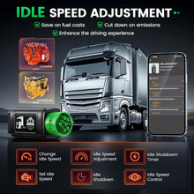 Load image into Gallery viewer, ANCEL HD200 Truck Scanner Bluetooth Tool for Cummins CAT OBD2 Speed Reset Code