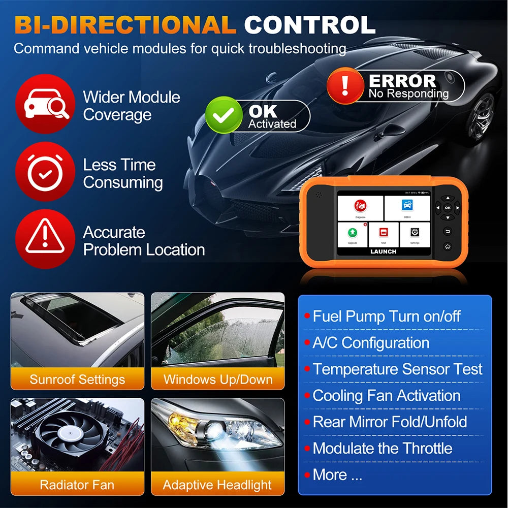 2025 LAUNCH X431 Creader Elite 2.0 BBA Bmw Scan Tool, VW Audi OBD2 Scan Tool