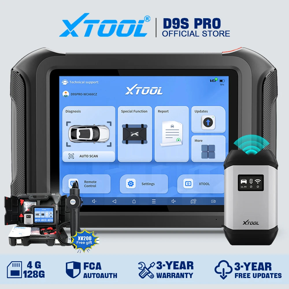 XTOOL D9S PRO ECU Coding And Programming OBD2 Scanner FCA AutoAuth DoIP/CAN FD