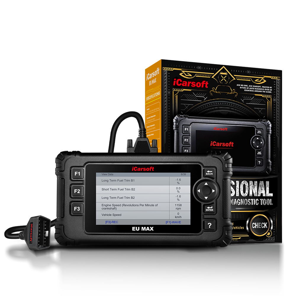iCARSOFT EU MAX OBD2 Scanner Full ECU & System Coverage European Car scanner Main image