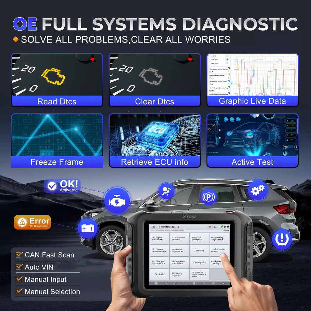 2025 XTOOL X100 MAX2 J2534 ECU Car Key Programmer Car Diagnostic Scanner AutoAuth