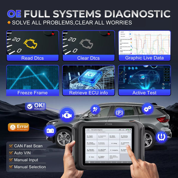 2025 XTOOL X100 MAX2 J2534 ECU Car Key Programmer Car Diagnostic Scanner AutoAuth