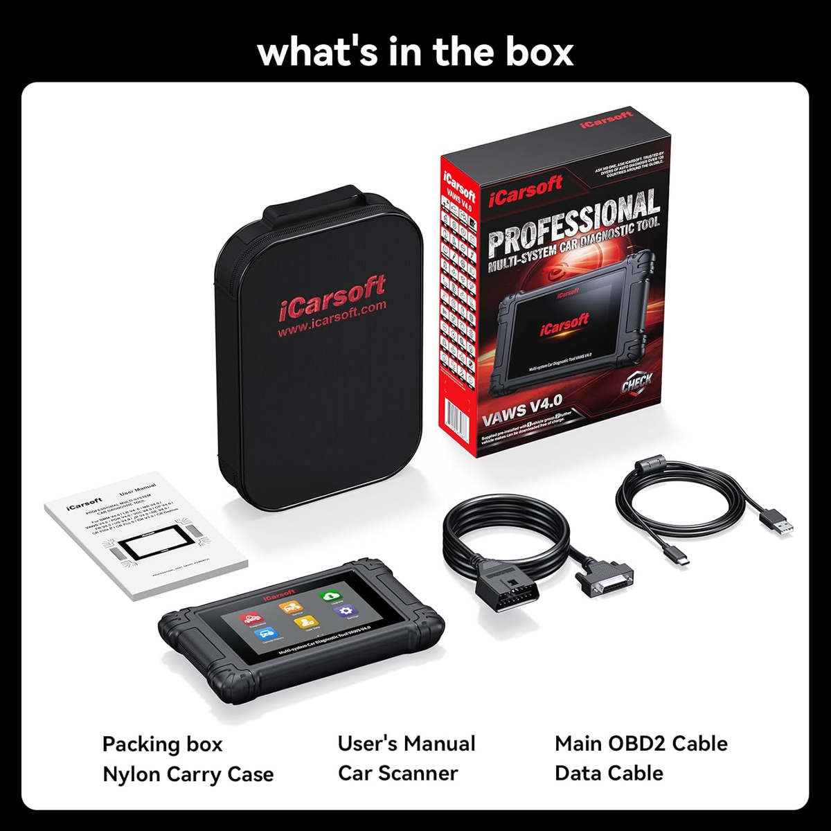 iCarsoft VAWS V4.0 VAG Group OBD2 Diagnostic Scanner ECU Coding Bidirectional Control