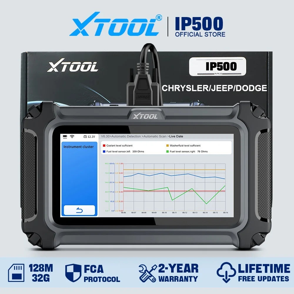 XTOOL IP500 Automotive Scanner For Chrysler/Jeep/Dodge Auto OBD2 Scan Tool FCA AutoAuth Secondary image
