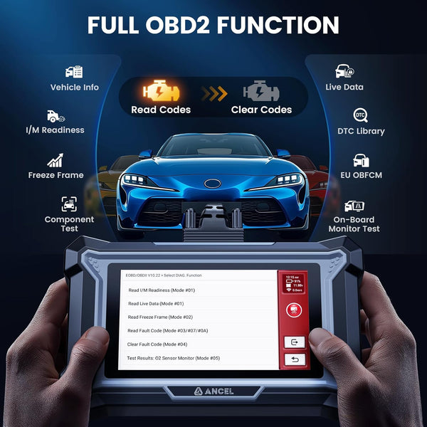 ANCEL DS200 OBD2 Scanner All System Tool ABS TPMS DPF Reset WiFi Code Reader