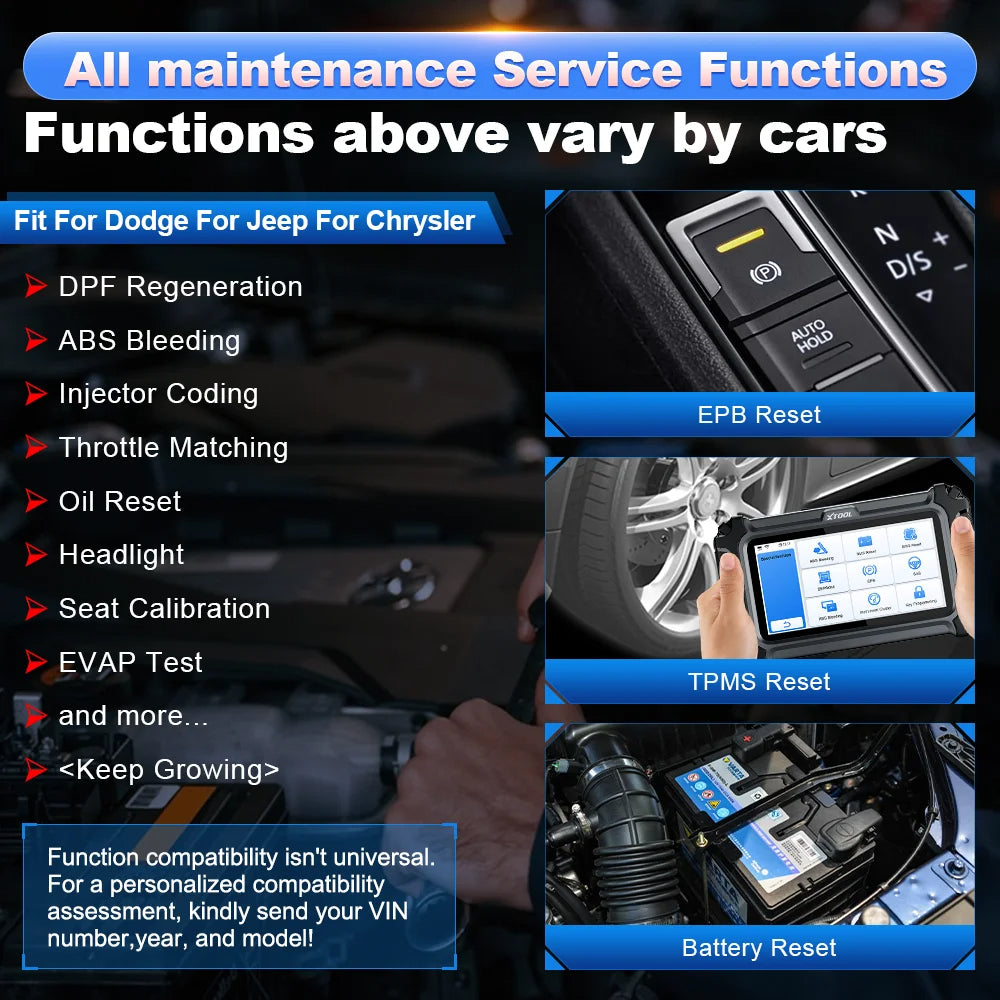 XTOOL IP500 Automotive Scanner For Chrysler/Jeep/Dodge Auto OBD2 Scan Tool FCA AutoAuth
