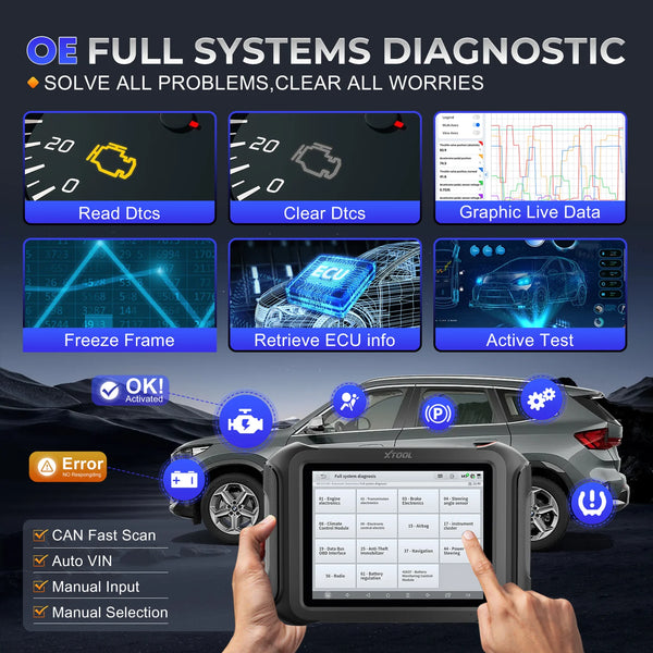 2025 XTOOL X100 MAX2 J2534 ECU Car Key Programmer Car Diagnostic Scanner AutoAuth