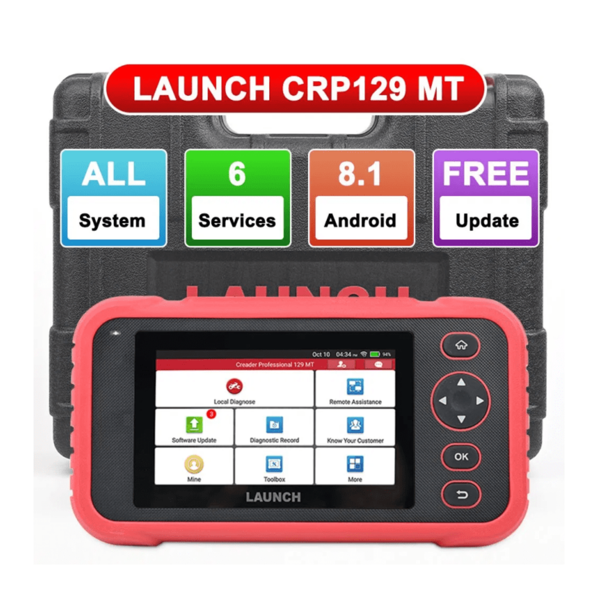 Launch CRP129MT Motorcycle OBD2 Diagnostic Tool Full System Scan 39 Brands
