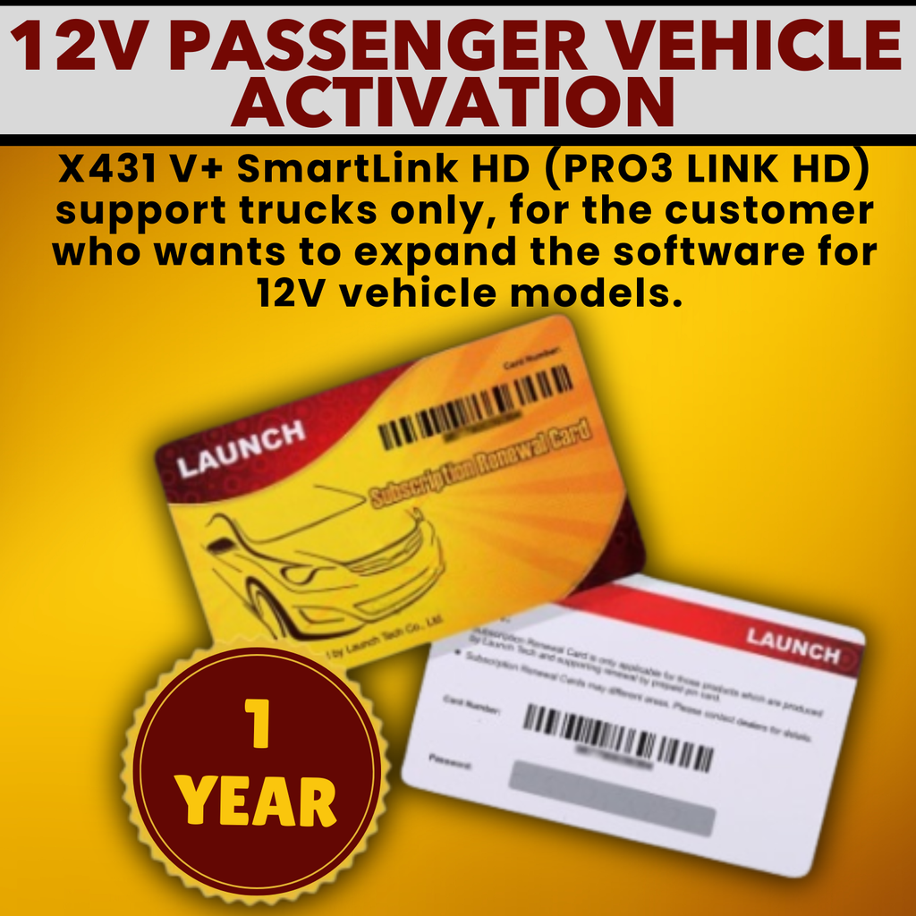 One Year Update Subscription for Launch X431 PAD III PAD V Passenger Cars
