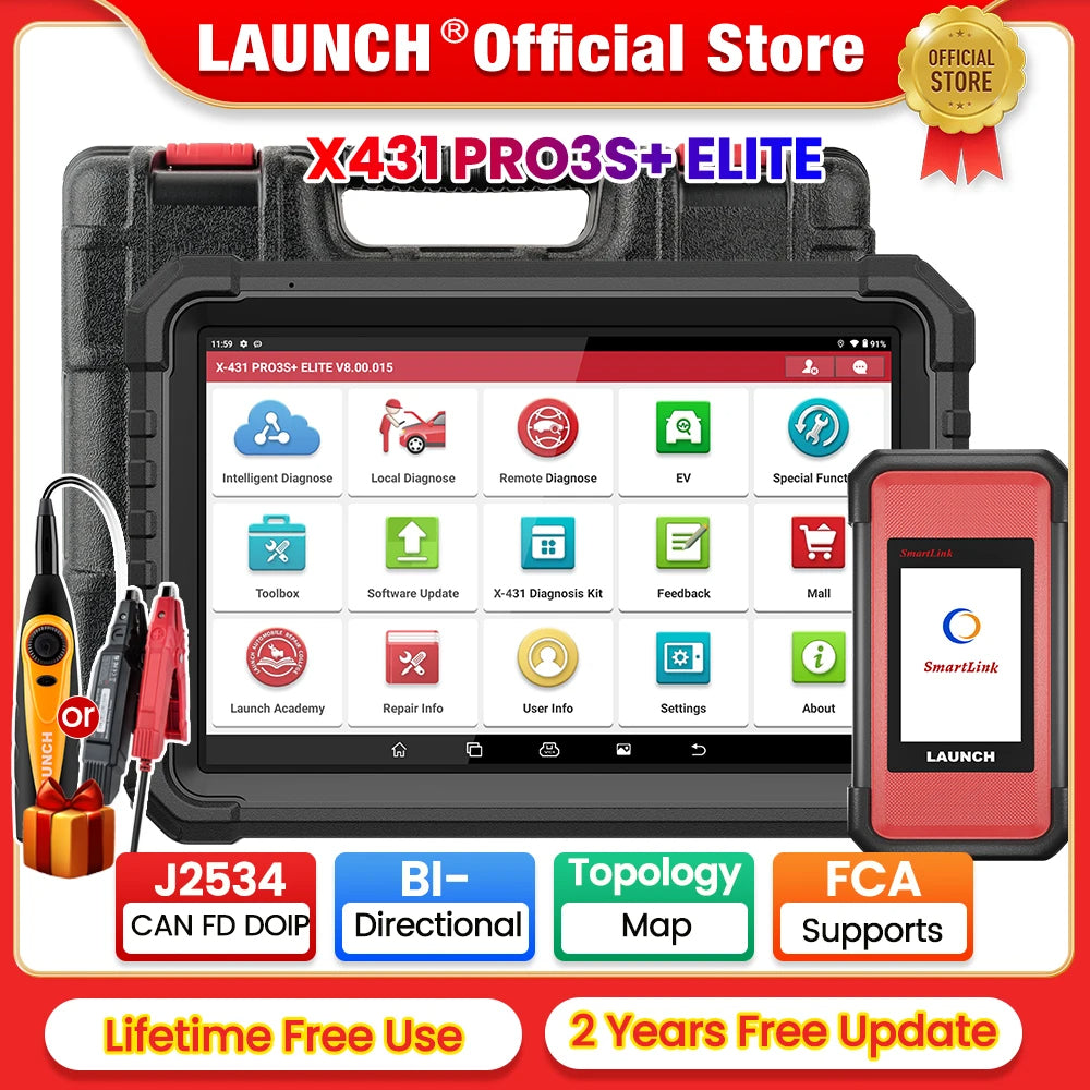 LAUNCH X431 PRO3S+ ELITE PRO5 OBD2 Scan Tool Codes Reader Car Fault Code Scanner