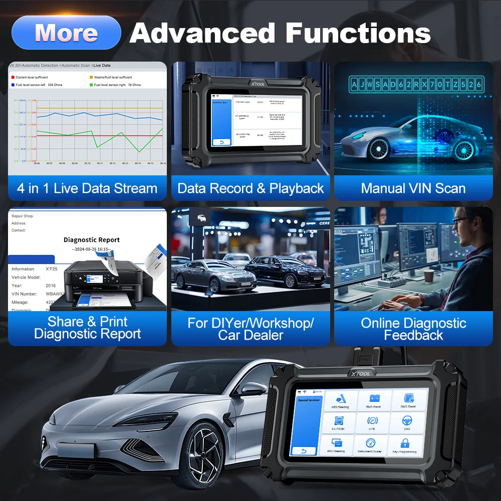 XTOOL IP500 Automotive Scanner For Chrysler/Jeep/Dodge Auto OBD2 Scan Tool FCA AutoAuth