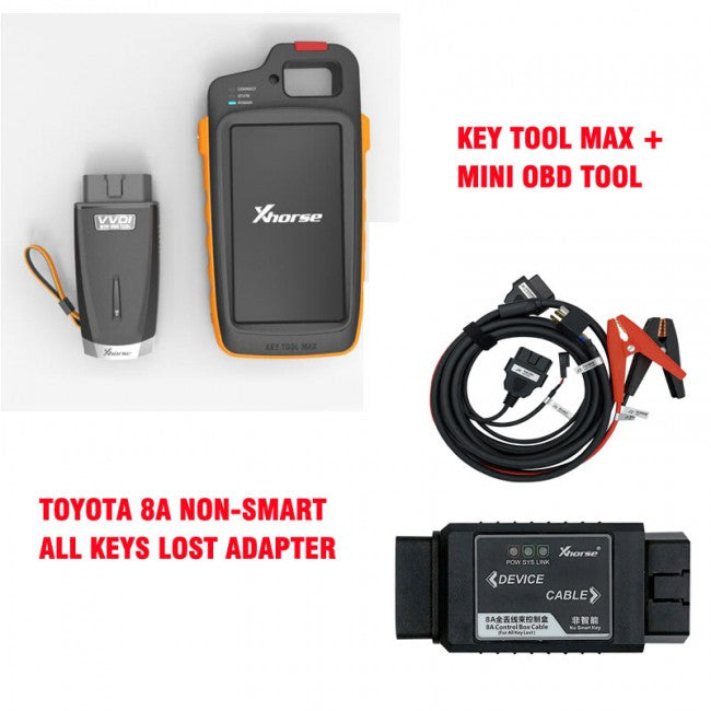 Xhorse Key Tool Max Workshop Service Kit Mini OBD Tool 8A Adapter Remote