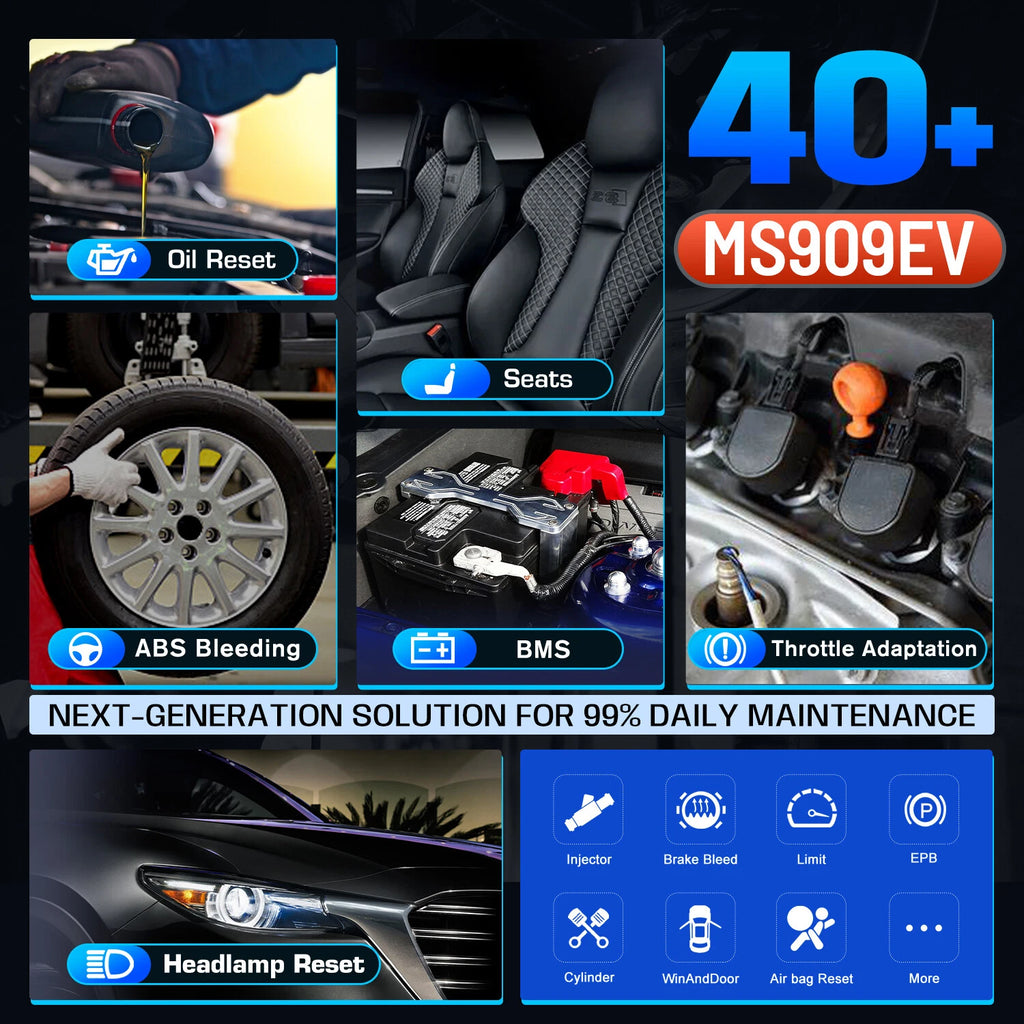 2025 Autel MaxiSYS MS909EV EV Diagnostic Scanner w/ EVDiag Box, ECU Coding, 40+ Services