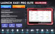 Load image into Gallery viewer, LAUNCH X431 PRO ELITE OBD II obd2 Car Diagnostic Scanner ECU Programming OEM .