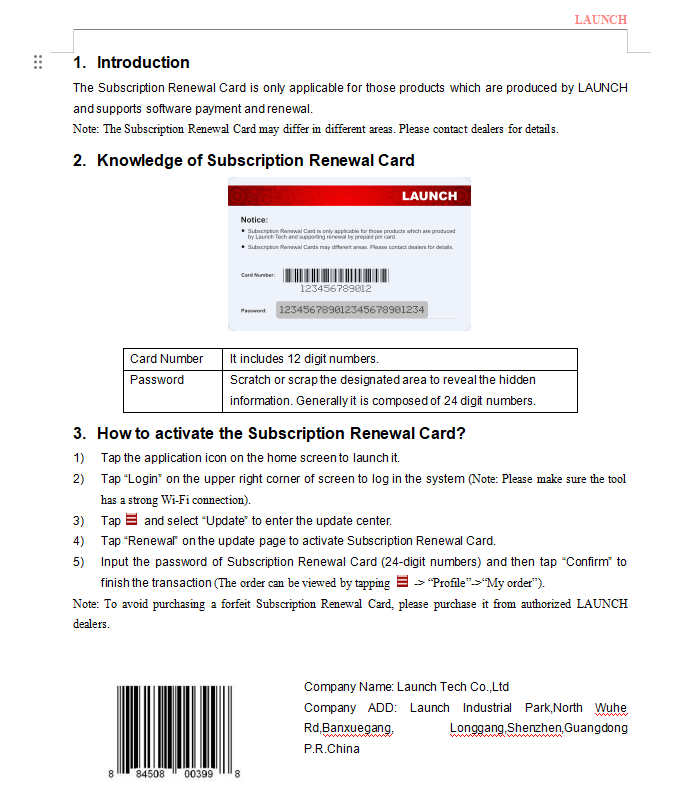 Two Year Update Subscription for Launch X431 PAD III PAD V Passenger Software