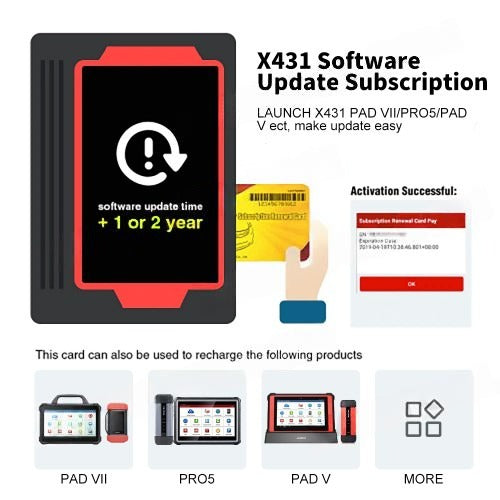 One Year Update Service for Launch X431 IMMO Activation PAD VII PAD V PRO5