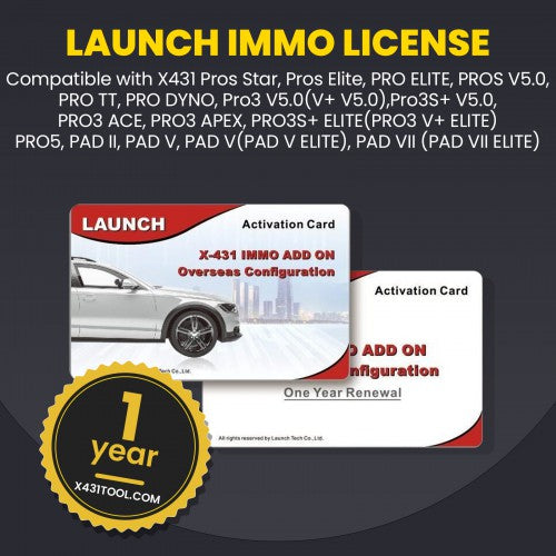 One Year Update Service for Launch X431 IMMO Activation PAD VII PAD V PRO5