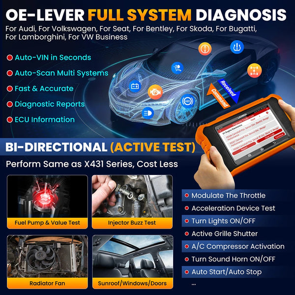 2026 Launch X431 Elite V2  for Land Rover Jaguar OBD2 Bi directional Scanner