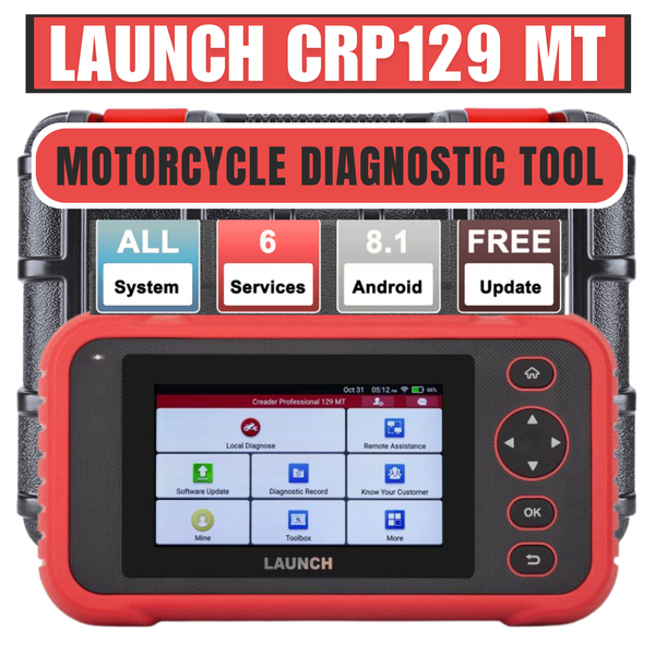 Launch CRP129MT Motorcycle OBD2 Diagnostic Tool Full System Scan 39 Brands