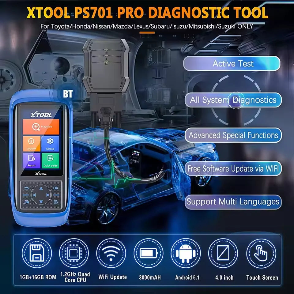XTOOL PS701 PRO Bluetooth OBD2 Scanner Full System Diagnostic Tool for Japan car