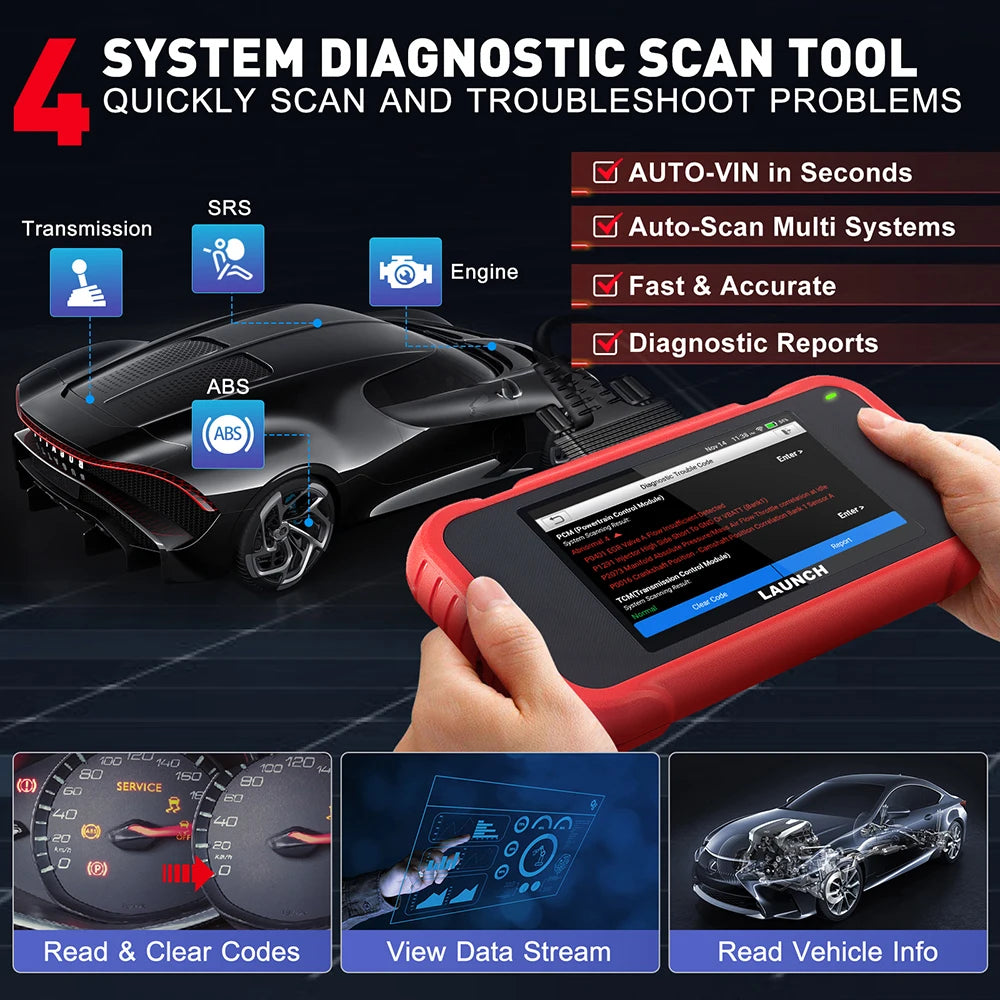 2026 LAUNCH CRP123E V2.0 OBD2 Scanner ECU Coding Bi-Directional DoIP 38+ Reset