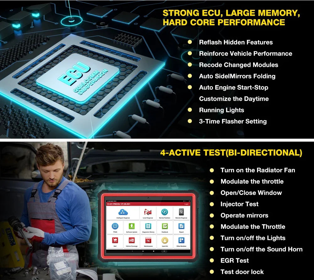 Launch X431 Pro3S V2 Full System Diagnostic Scan Tool Bidirectional 50 Services