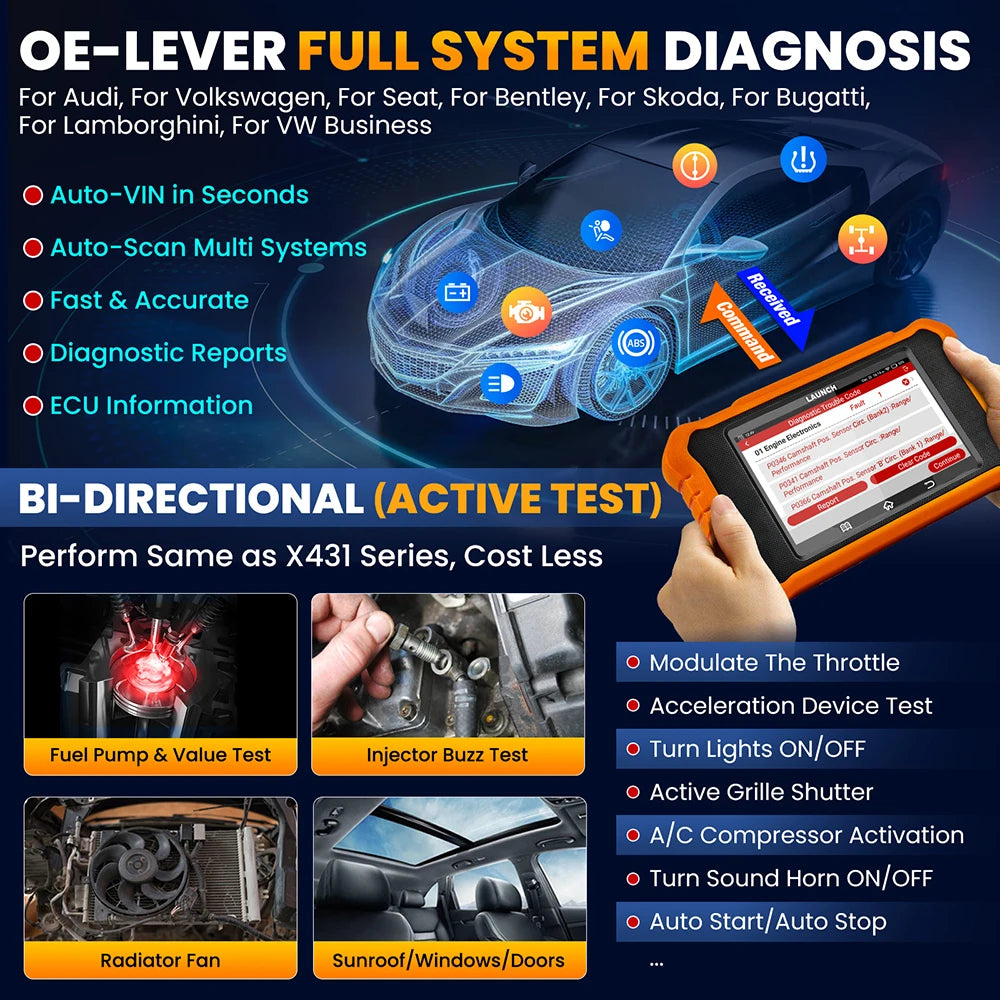 2026 Hyundai Kia Scann tool Launch X431 Elite V2 ECU Coding Reset Services ECU