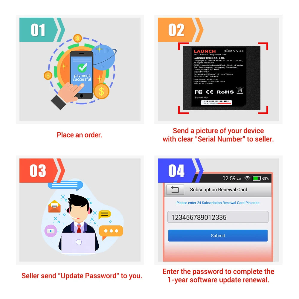 LAUNCH X431 IMMO Software Update Service 1-2 Year CRP919E PRO V5 PRO3 ACE