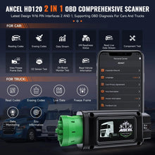 Load image into Gallery viewer, ANCEL HD120 Heavy Duty Truck Scanner Bluetooth DPF Regen Tool for Volvo &amp; Intl