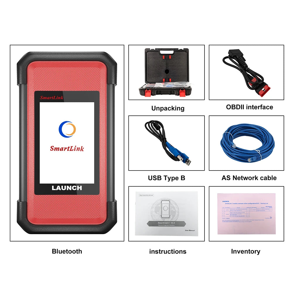 Launch SmartLink C V2.0 Remote Diagnosis Tool Vehicle Data Link Connector CAN FD